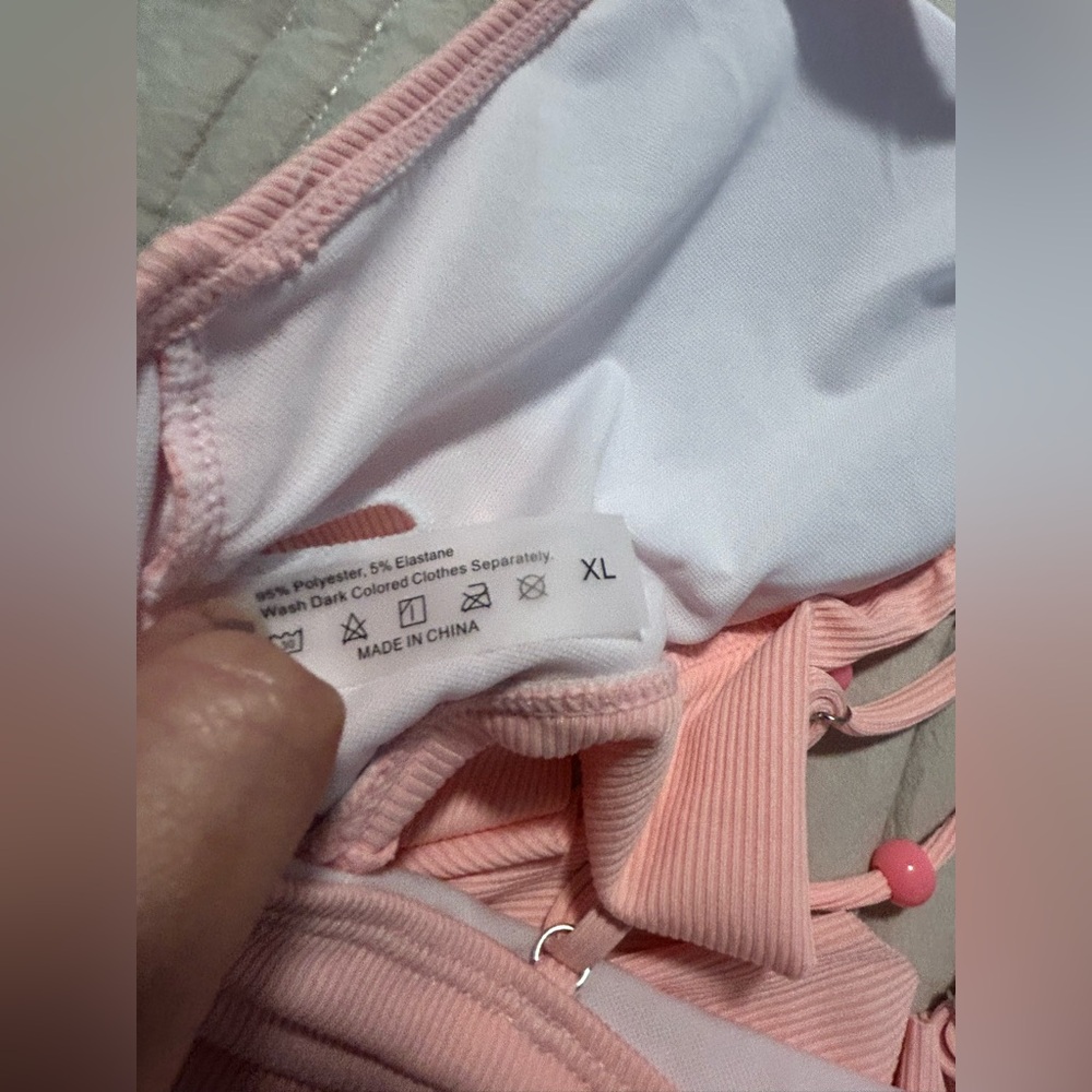 Pink Ruched Bikini Set - Picture 8 of 9